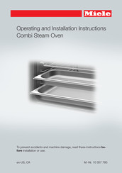 Miele DGC65001XL Operating And Installation Instructions