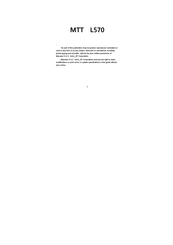 MTT L570 Manual