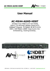 AV Proconnect AVP-AC-MX44-AUHD-HDBT User Manual