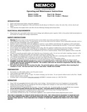 Nemco 6120A Operating And Maintenance Instructions