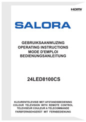 Salora 24LED8100CS Operating Instructions Manual
