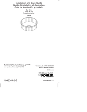Kohler K-3674 Installation And Care Manual