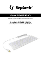 KeySonic KSK-6031INEL-Wh Manual