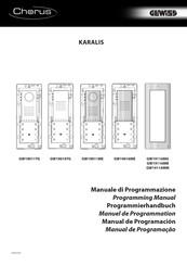 Gewiss Chorus KARALIS GW19116MB Programming Manual