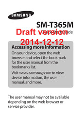 Samsung SM-T365M Quick Start Manual