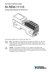 National Instruments NI REM-11115 Getting Started Manual