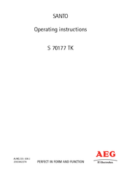 Electrolux AEG SANTO S70177TK Operating Instructions Manual