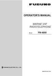Furuno 9ZWFM4850 Operator's Manual