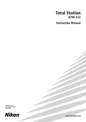 Nikon Total Station DTM-322 Instruction Manual