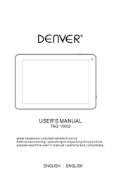 Denver TAQ-10052 User Manual
