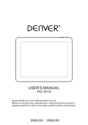 Denver TAC-70112 User Manual