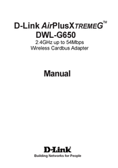 D-Link AirPlus Xtreme G DWL-G650 Manual