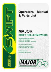 Swift MAJOR MJ70-320FM Operator's Manual & Parts List