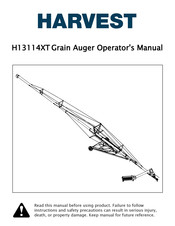 HARVEST H13114XT Operator's Manual
