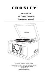 Crosley McQueen CR7011-GY Instruction Manual