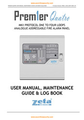 Zeta Alarm Systems Premier Quatro QT/4 User Manual, Maintenance Manual & Log Book