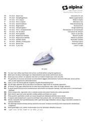 Alpina SF-1313 Instructions For Use Manual