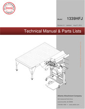 Atlanta Attachment Company 1339HFJ Technical Manual & Parts Lists