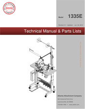 Atlanta Attachment Company 1335E Technical Manual & Parts Lists