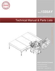 Atlanta Attachment Company 1335AY Technical Manual & Parts Lists