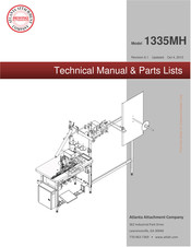 Atlanta Attachment Company 1335MH Technical Manual & Parts Lists