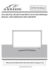 Axxion ADVL-2458 BLACK Instruction Manual