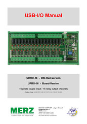Merz UPRO-16 Manual