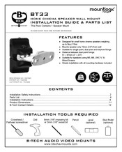 B-Tech BT33-GRIS Installation Manual & Parts List