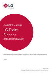 LG 49KE5E-B.AMIQ Owner's Manual