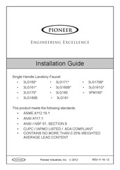 Pioneer 3LG160 Series Installation Manual