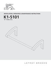 Lefroy Brooks K1-5101 Installation, Operating,  & Maintenance Instructions