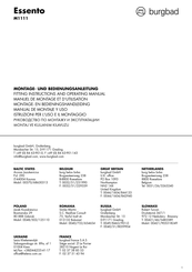 burgbad M1111 Instruction Manual