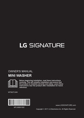 LG SIGNATURE WTS02TLWH Owner's Manual