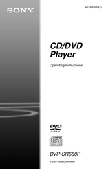 Sony DVP-SR550P Operating Instructions Manual