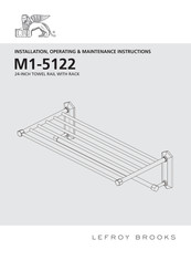 Lefroy Brooks M1-5122 Installation, Operating,  & Maintenance Instructions