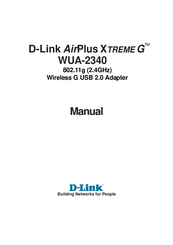 D-Link AirPlus Xtreme G WUA-2340 Manual