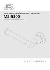 Lefroy Brooks FLEETWOOD M2-5300 Installation, Operating,  & Maintenance Instructions