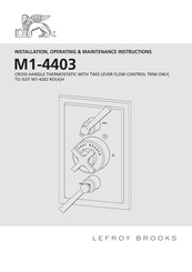 Lefroy Brooks M1-4403 Installation, Operating,  & Maintenance Instructions