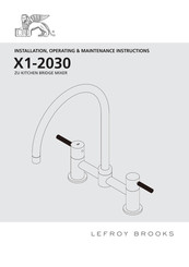 Lefroy Brooks ZU X1-2030 Installation, Operating,  & Maintenance Instructions