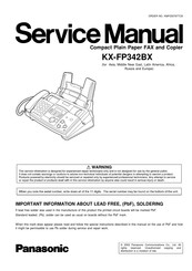 Panasonic KX-FP342BX Service Manual