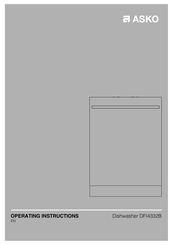 Asko DFI4332B Operating Instructions Manual