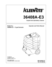 KleenRite 36408A-E3 Operator And Parts Manual
