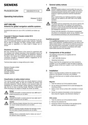 Siemens RUGGEDCOM ANT1390-4ML Operating Instructions