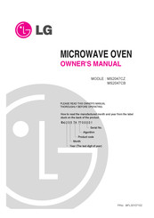 LG MS2047CB Owner's Manual