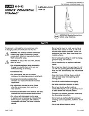 U-Line HOOVER COMMERCIAL STEAMVAC H-3482 Manual