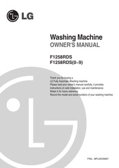 LG F1258RDS5 Owner's Manual