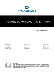 Diamond Air KUE-160 DTR11 Owner's Manual