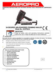 Aeropro ACHF9034 Operating Instructions Manual