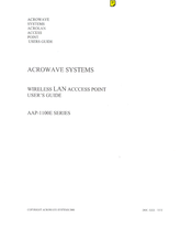 Acrowave AcroLAN AAP-1100E Series User Manual