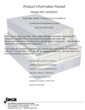Teca AHP-1800 Series Product Information Packet